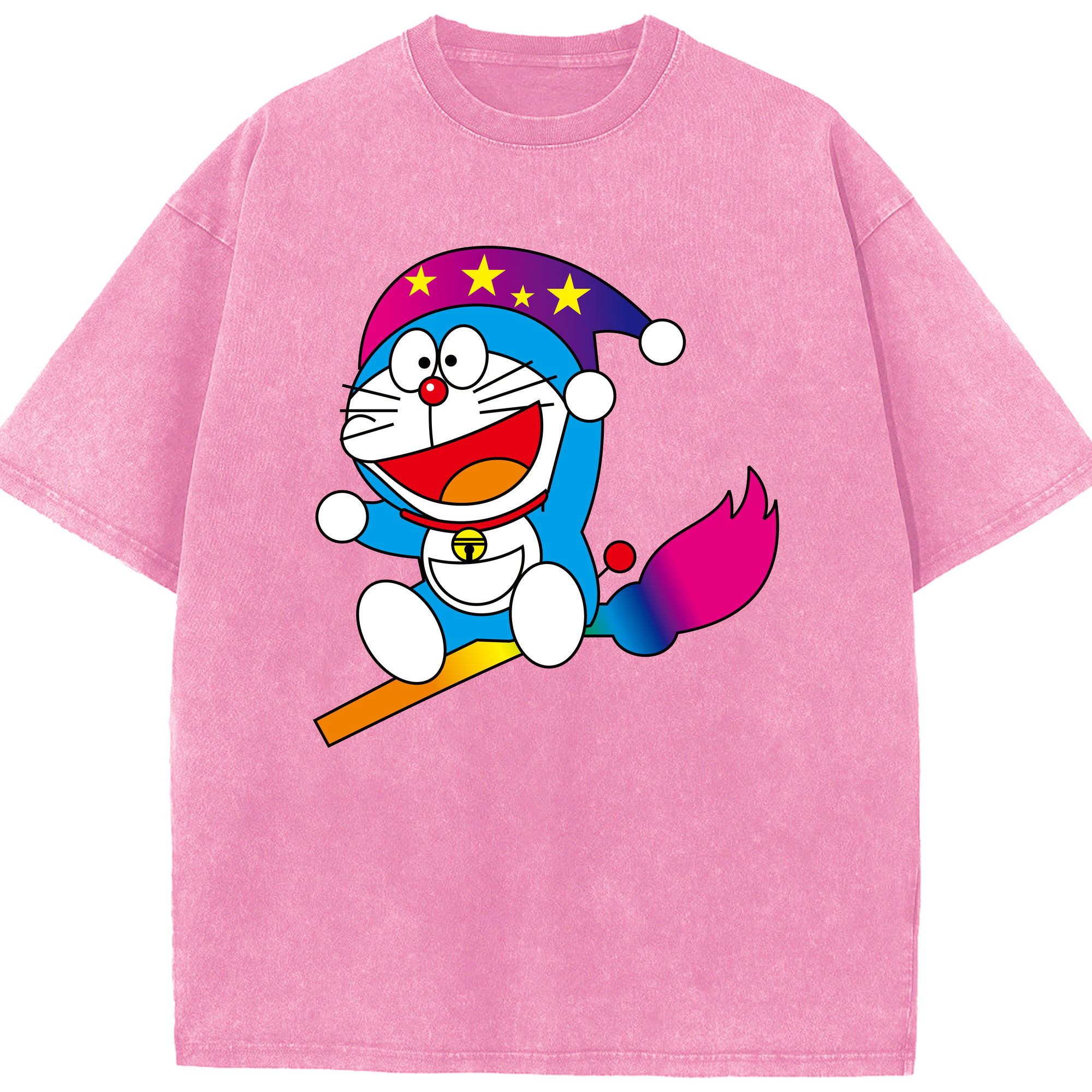 （画像用） ドラえもん Doraemon 綿100% ヴィンテージ風 半袖Tシャツ（フロントプリント）